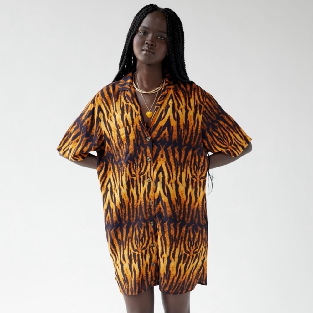 UO Dean Printed Shirt Dress